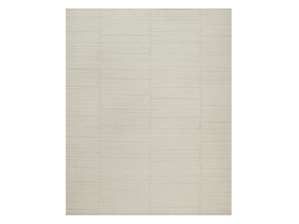 Modern / Contemporary hand-knotted wool rug in Ivory, 8'1" x 10' — SKU O092148