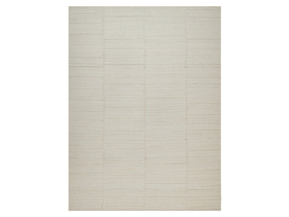 Modern / Contemporary hand-knotted wool rug in Ivory, 9'1" x 12'3" — SKU O092149
