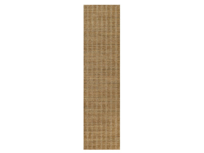 Brown 2'5" x 10'0" Modern and Contemporary Handloom Wool Rug - Sku: O092154
