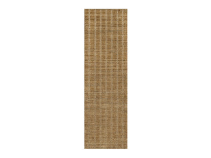 Brown 2'5" x 8'0" Modern and Contemporary Handloom Wool Rug - Sku: O092155