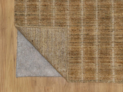 Brown 2'5" x 8'0" Modern and Contemporary Handloom Wool Rug - Sku: O092155