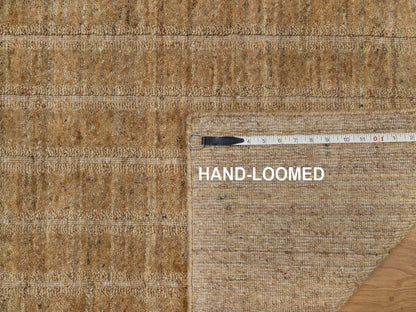 Brown 2'5" x 8'0" Modern and Contemporary Handloom Wool Rug - Sku: O092155