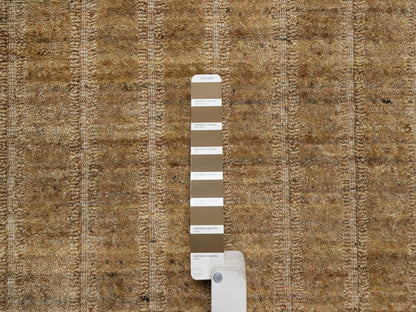 Brown 2'5" x 8'0" Modern and Contemporary Handloom Wool Rug - Sku: O092156