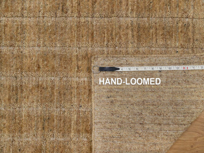 Brown 2'5" x 8'0" Modern and Contemporary Handloom Wool Rug - Sku: O092156
