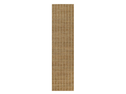 Brown 2'7" x 10'0" Modern and Contemporary Handloom Wool Rug - Sku: O092157