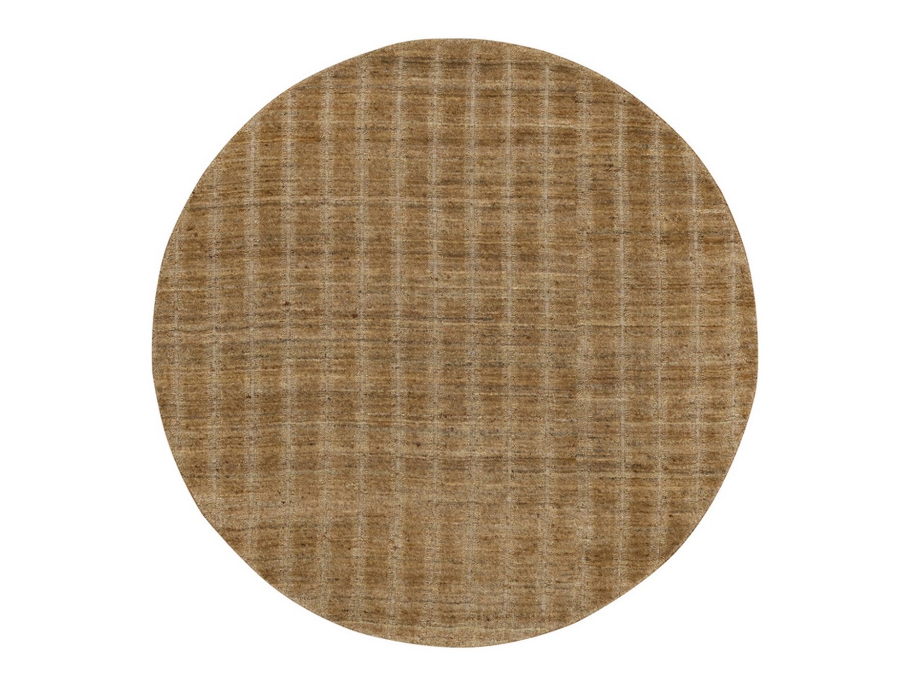 Brown 5'0" x 5'0" Modern and Contemporary Handloom Wool Rug - Sku: O092160