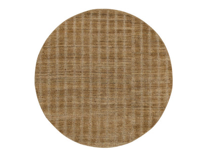 Brown 5'0" x 5'0" Modern and Contemporary Handloom Wool Rug - Sku: O092160