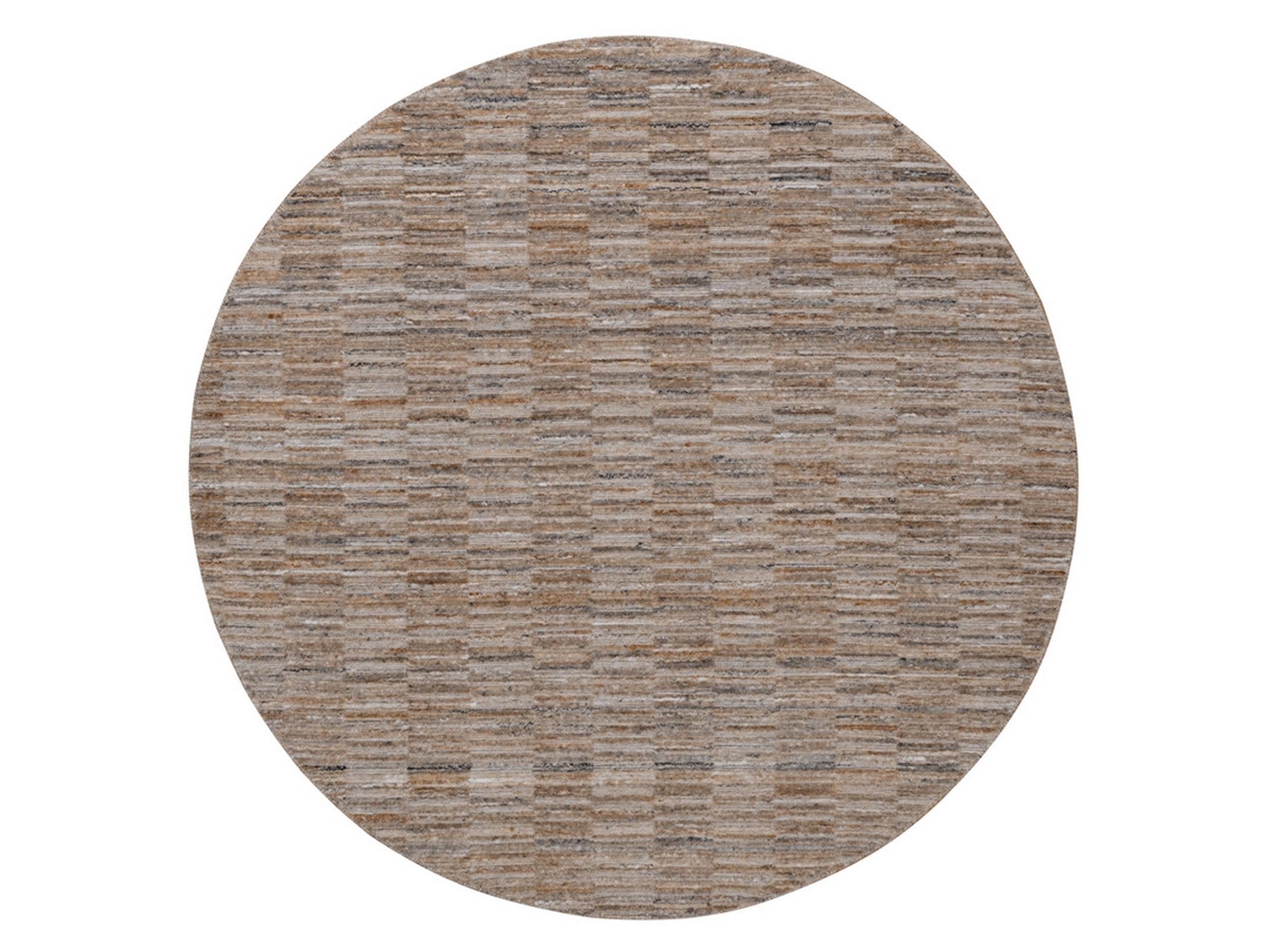 Brown 6'0" x 6'0" Modern and Contemporary Handloom Polyester Rug - Sku: O092162