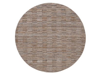 Brown 6'0" x 6'0" Modern and Contemporary Handloom Polyester Rug - Sku: O092162