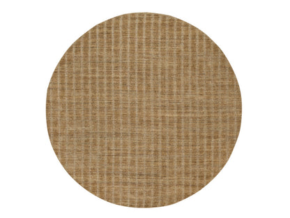 Brown 8'0" x 8'0" Modern and Contemporary Handloom Wool Rug - Sku: O092166