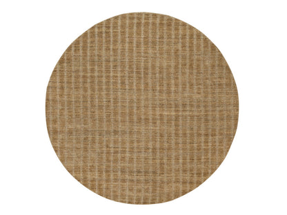 Brown 8'0" x 8'0" Modern and Contemporary Handloom Wool Rug - Sku: O092167