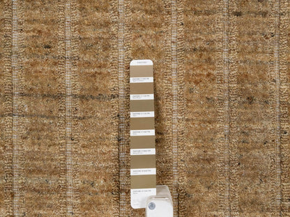 Brown 8'0" x 8'0" Modern and Contemporary Handloom Wool Rug - Sku: O092167