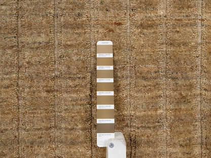 Brown 8'1" x 10'0" Modern and Contemporary Handloom Wool Rug - Sku: O092168