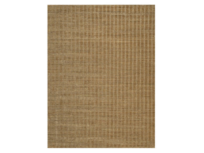 Brown 9'0" x 12'1" Modern and Contemporary Handloom Wool Rug - Sku: O092169