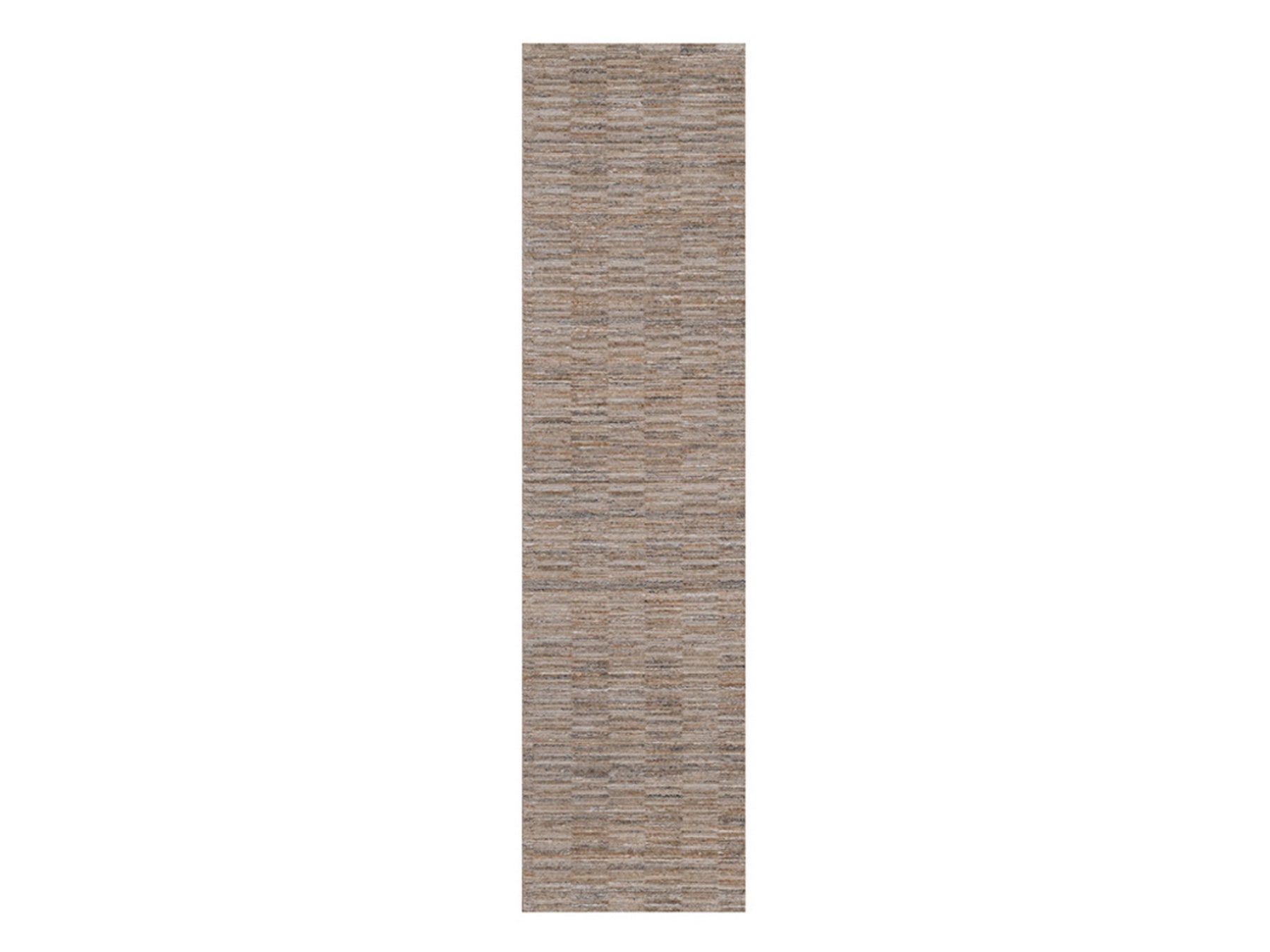 Brown 2'6" x 10'1" Modern and Contemporary Handloom Polyester Rug - Sku: O092172
