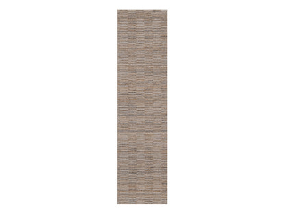Brown 2'6" x 10'1" Modern and Contemporary Handloom Polyester Rug - Sku: O092172