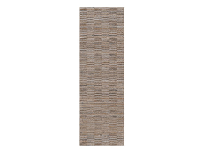 Brown 2'7" x 8'0" Modern and Contemporary Handloom Polyester Rug - Sku: O092173