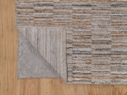 Brown 2'7" x 8'0" Modern and Contemporary Handloom Polyester Rug - Sku: O092173