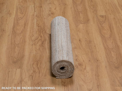 Brown 2'7" x 8'0" Modern and Contemporary Handloom Polyester Rug - Sku: O092173