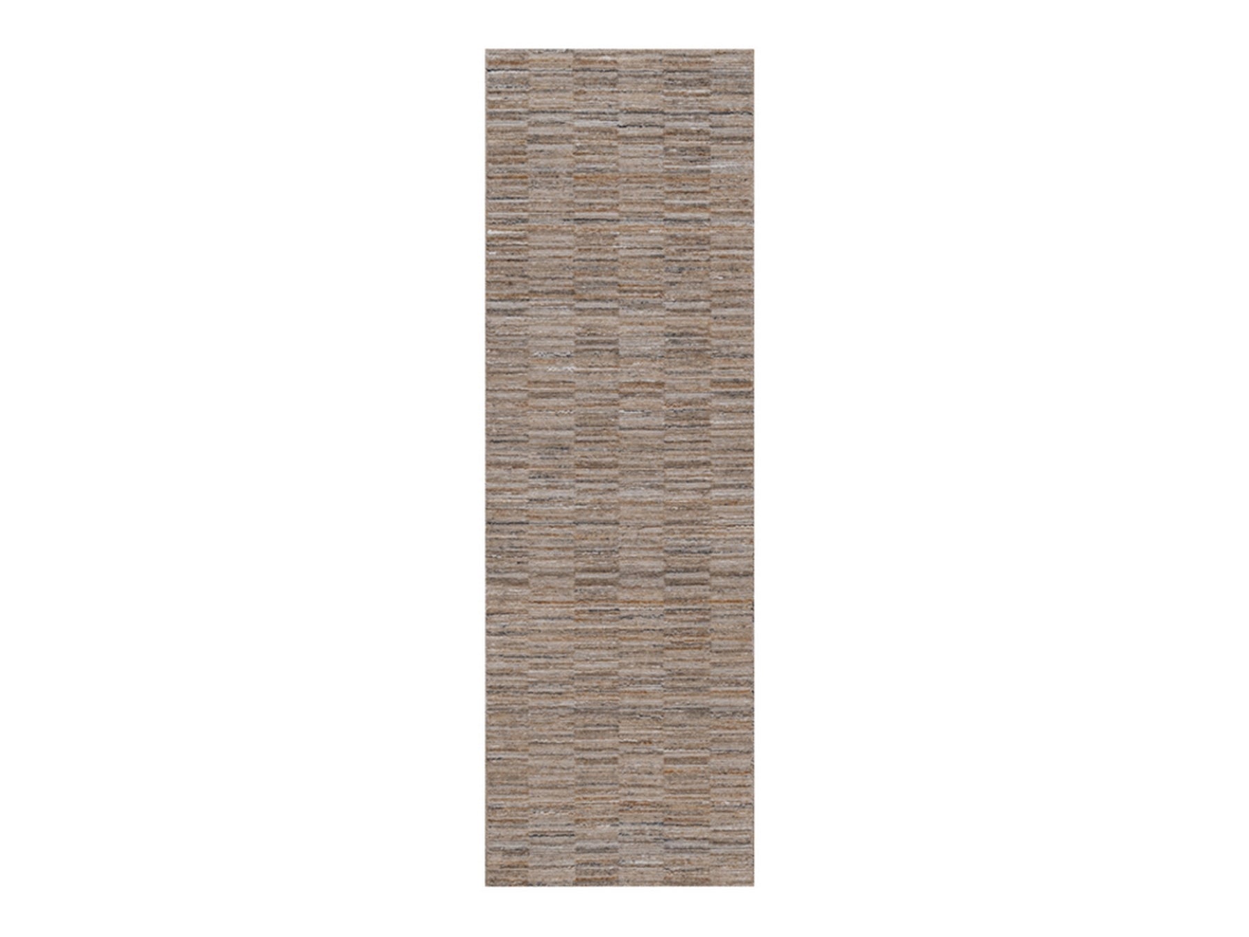 Brown 2'7" x 8'1" Modern and Contemporary Handloom Polyester Rug - Sku: O092174