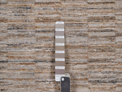 Brown 2'7" x 8'1" Modern and Contemporary Handloom Polyester Rug - Sku: O092174