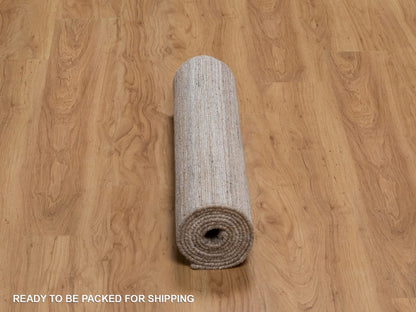 Modern / Contemporary hand-knotted polyester runner in Brown, 2'7" x 8'1" — SKU O092174 (view 6)