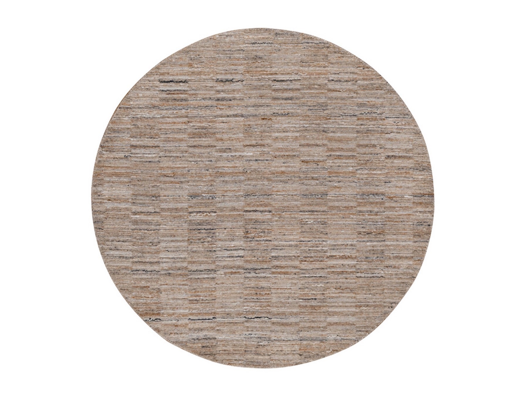 Brown 5'0" x 5'0" Modern and Contemporary Handloom Polyester Rug - Sku: O092175