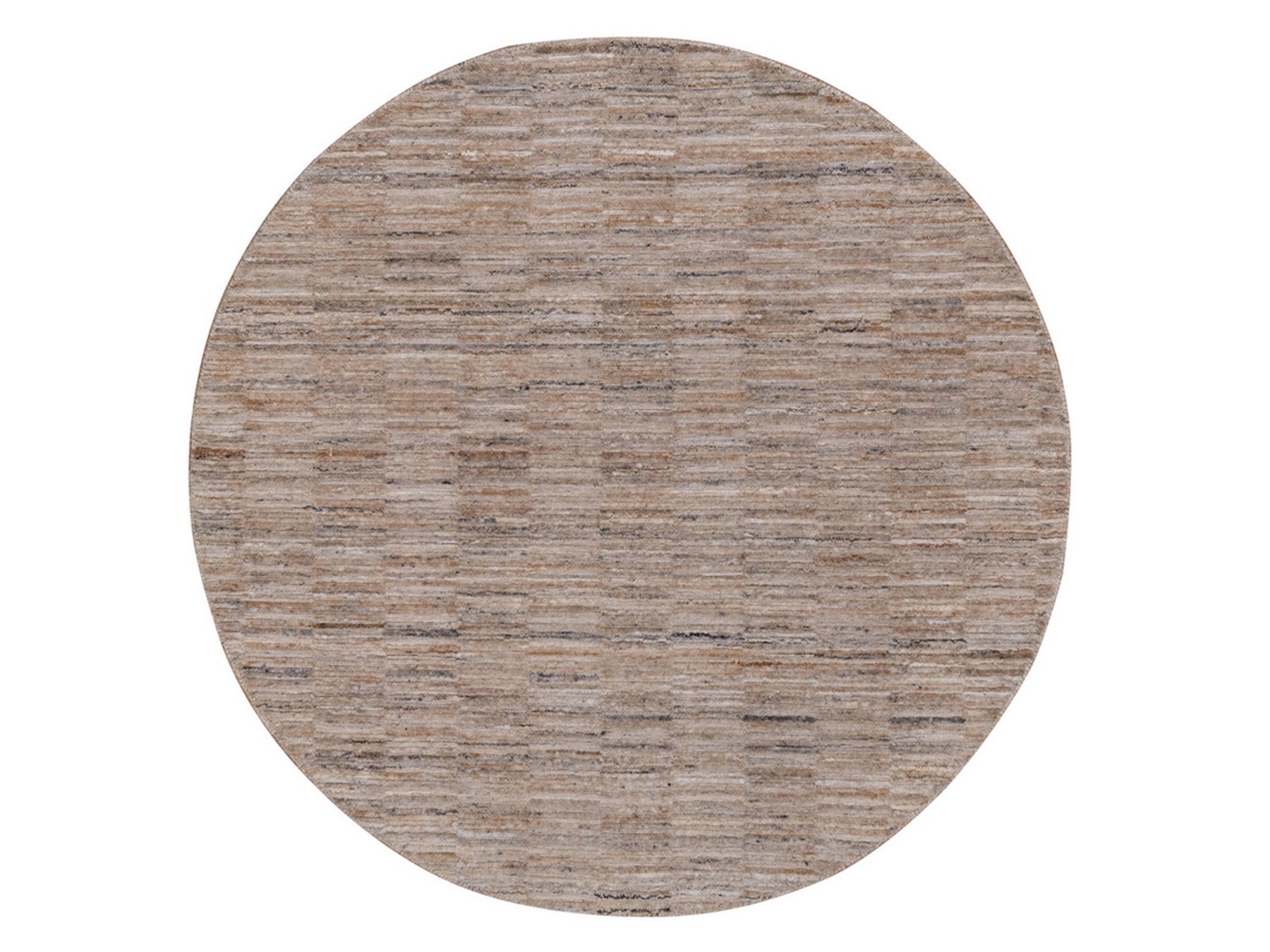 Brown 5'0" x 5'0" Modern and Contemporary Handloom Polyester Rug - Sku: O092176