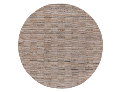 Brown 5'0" x 5'0" Modern and Contemporary Handloom Polyester Rug - Sku: O092176