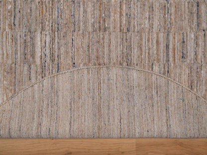 Brown 5'0" x 5'0" Modern and Contemporary Handloom Polyester Rug - Sku: O092176
