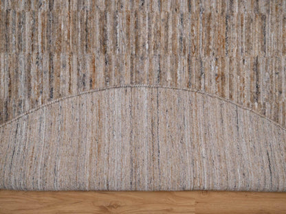 Brown 6'1" x 6'1" Modern and Contemporary Handloom Polyester Rug - Sku: O092177