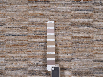 Brown 10'0" x 14'1" Modern and Contemporary Handloom Polyester Rug - Sku: O092178