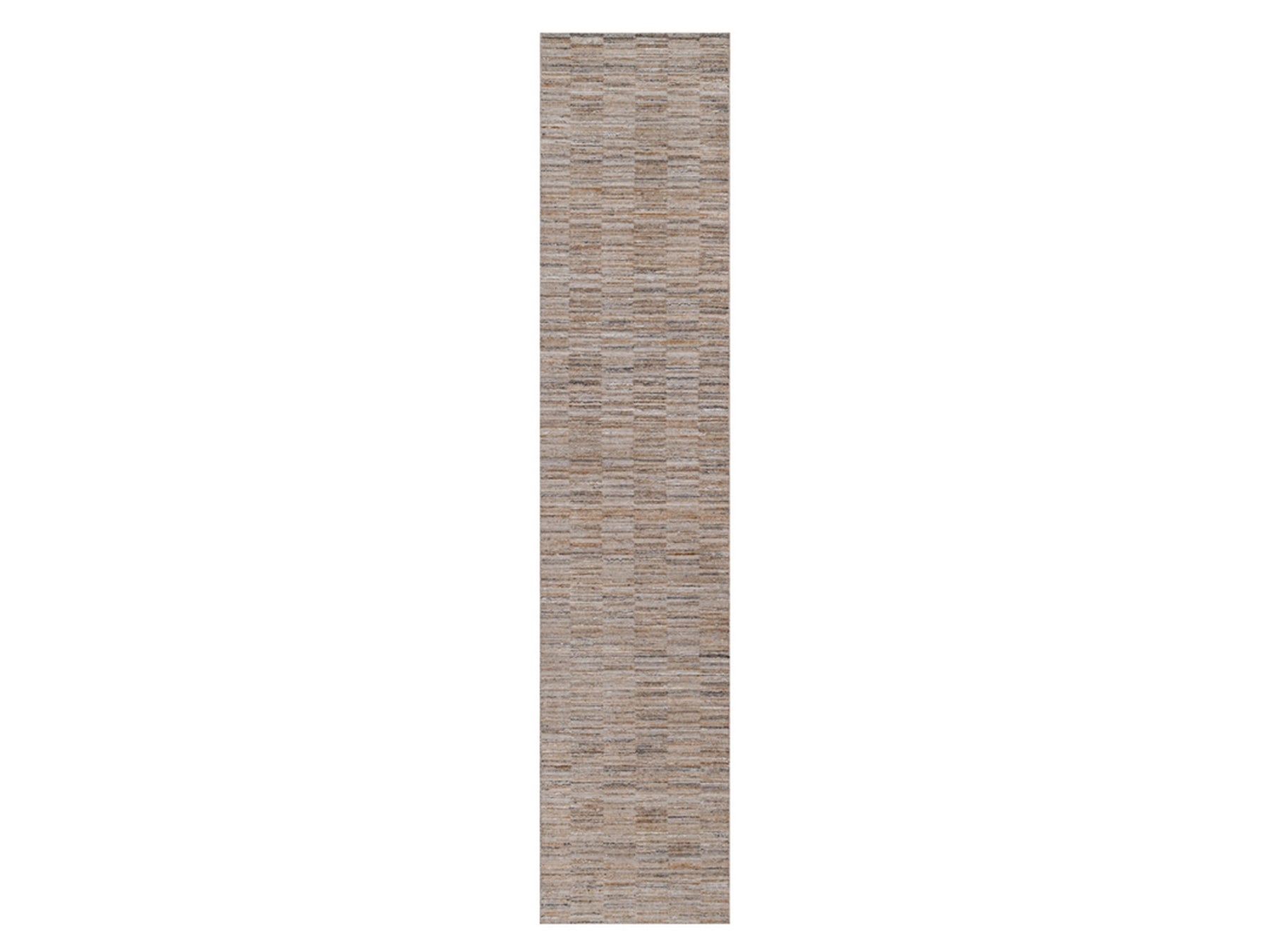 Brown 2'6" x 12'0" Modern and Contemporary Handloom Polyester Rug - Sku: O092180