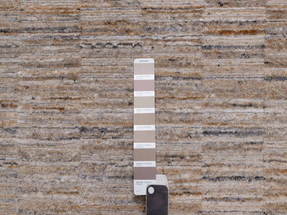 Brown 2'6" x 12'0" Modern and Contemporary Handloom Polyester Rug - Sku: O092180