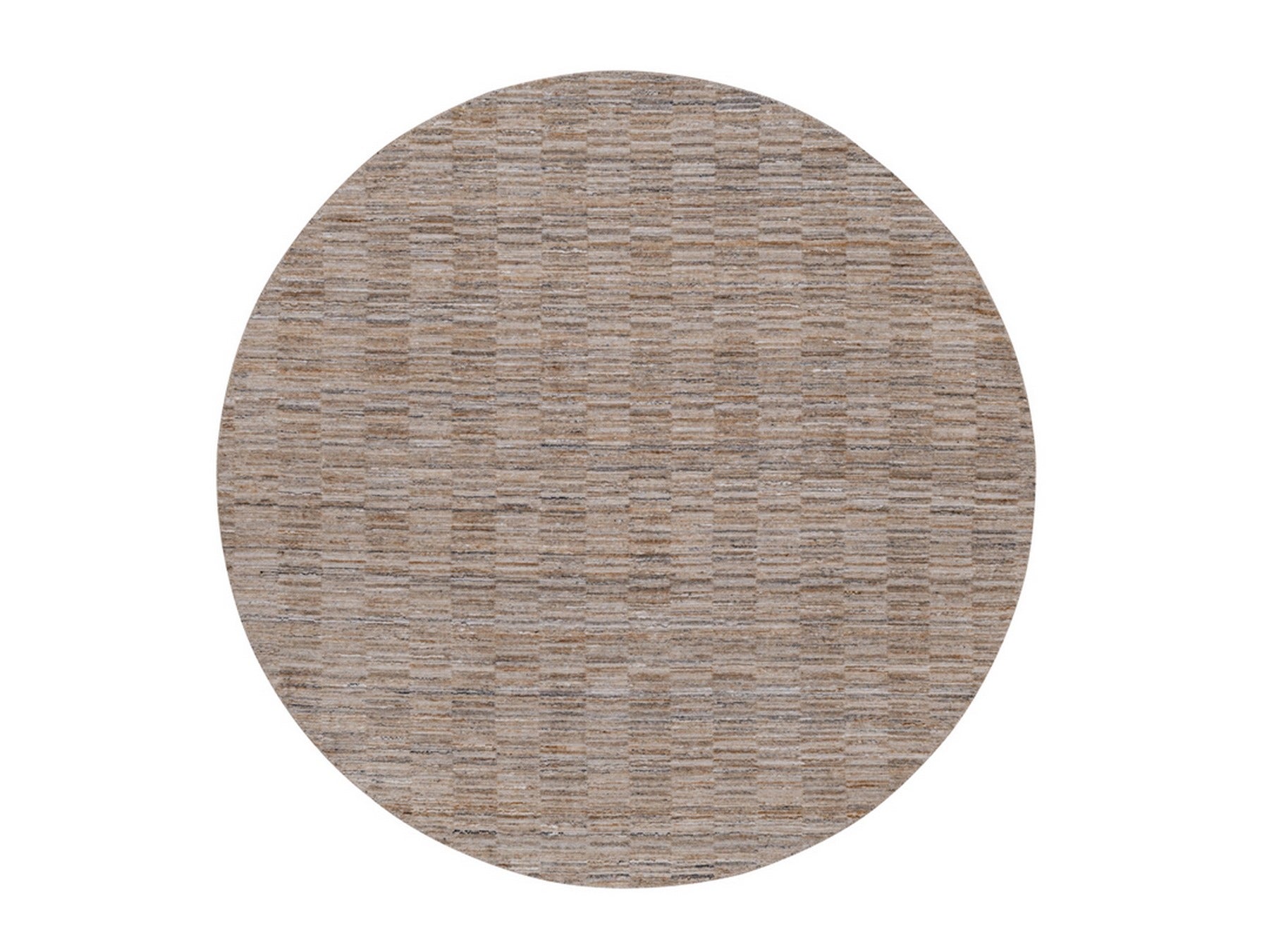Brown 8'0" x 8'0" Modern and Contemporary Handloom Polyester Rug - Sku: O092181