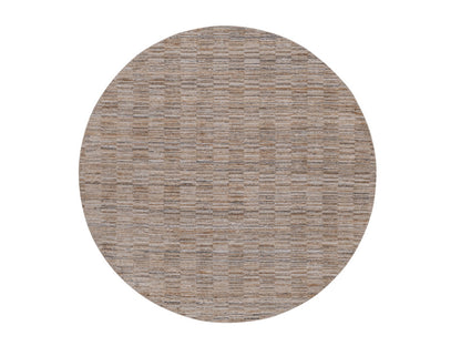 Brown 8'0" x 8'0" Modern and Contemporary Handloom Polyester Rug - Sku: O092181