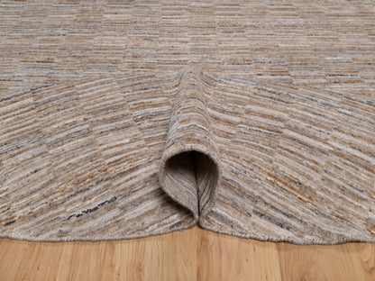 Brown 8'0" x 8'0" Modern and Contemporary Handloom Polyester Rug - Sku: O092181