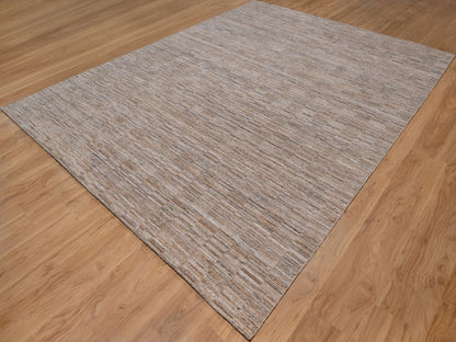 Brown 9'1" x 12'1" Modern and Contemporary Handloom Polyester Rug - Sku: O092183