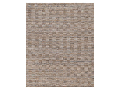 Brown 8'2" x 10'1" Modern and Contemporary Handloom Polyester Rug - Sku: O092184