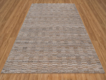 Brown 8'2" x 10'1" Modern and Contemporary Handloom Polyester Rug - Sku: O092184