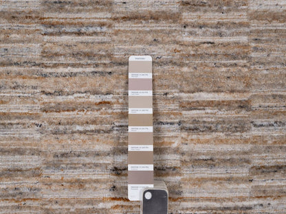 Brown 8'2" x 10'1" Modern and Contemporary Handloom Polyester Rug - Sku: O092184