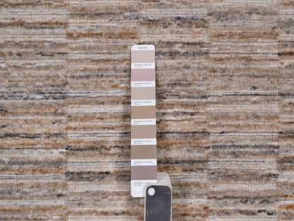 Brown 12'1" x 15'0" Modern and Contemporary Handloom Polyester Rug - Sku: O092186