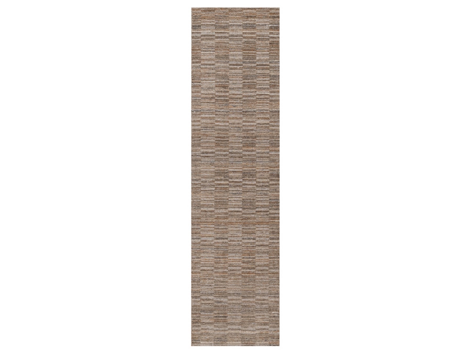 Brown 2'7" x 12'0" Modern and Contemporary Handloom Polyester Rug - Sku: O092187