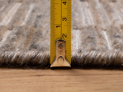 Brown 2'7" x 12'0" Modern and Contemporary Handloom Polyester Rug - Sku: O092187