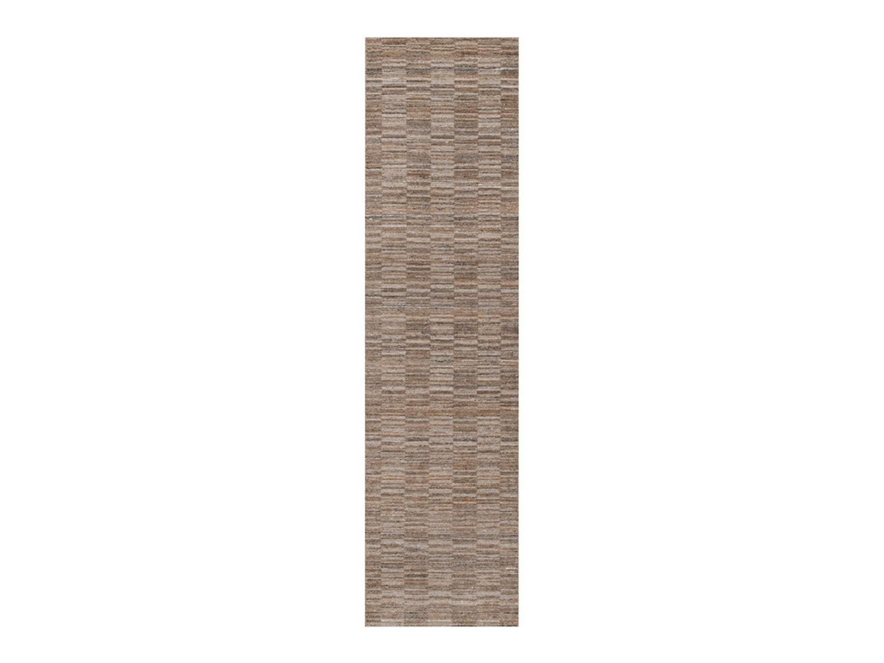 Brown 2'7" x 11'11" Modern and Contemporary Handloom Wool Rug - Sku: O092188