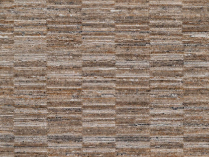 Brown 2'7" x 11'11" Modern and Contemporary Handloom Wool Rug - Sku: O092188