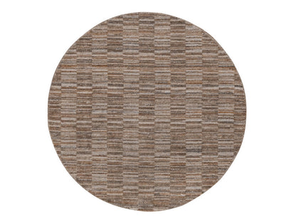 Brown 5'0" x 5'0" Modern and Contemporary Handloom Polyester Rug - Sku: O092190