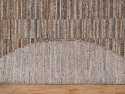 Brown 5'0" x 5'0" Modern and Contemporary Handloom Polyester Rug - Sku: O092190
