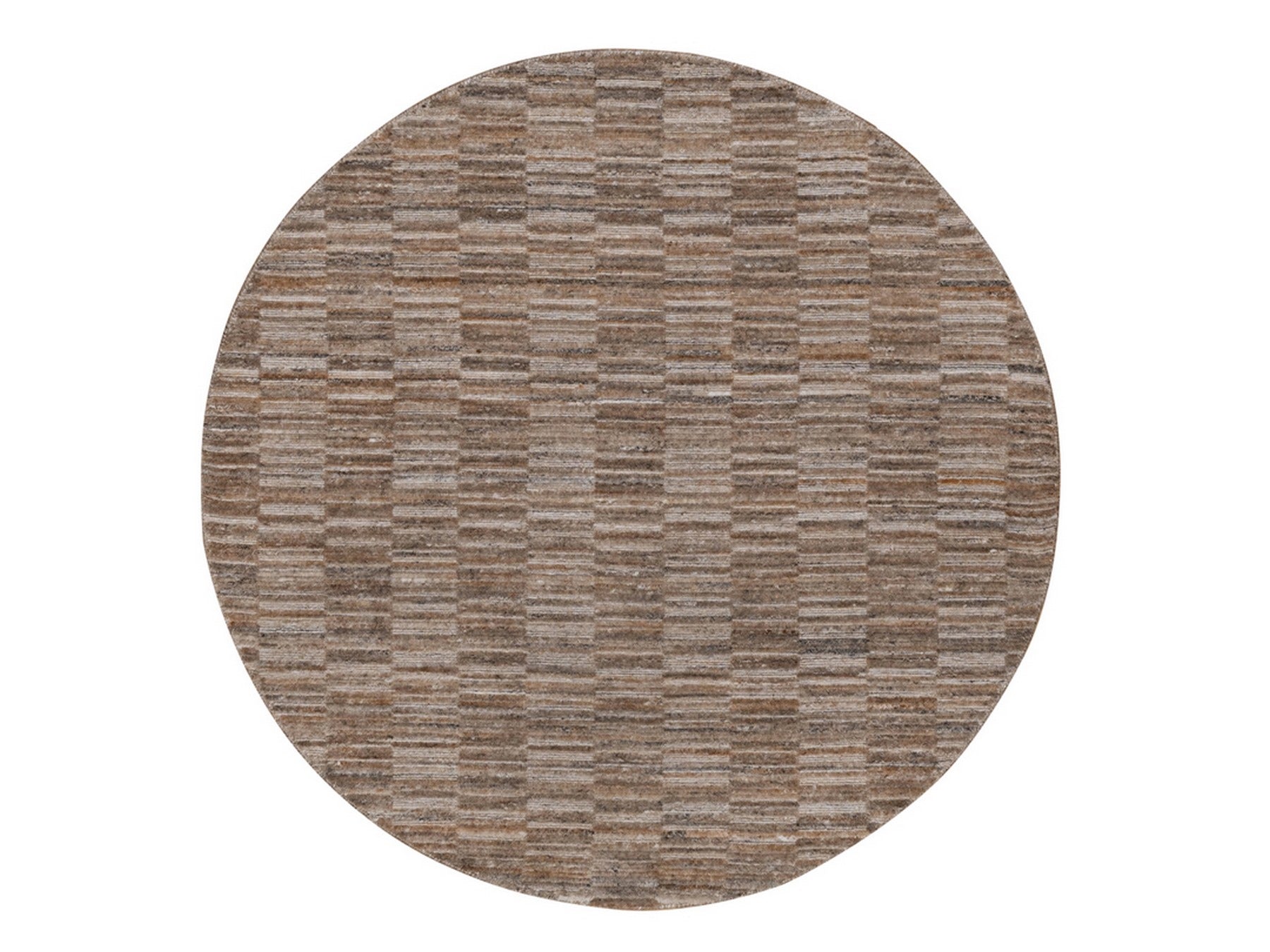 Brown 5'0" x 5'0" Modern and Contemporary Handloom Polyester Rug - Sku: O092191