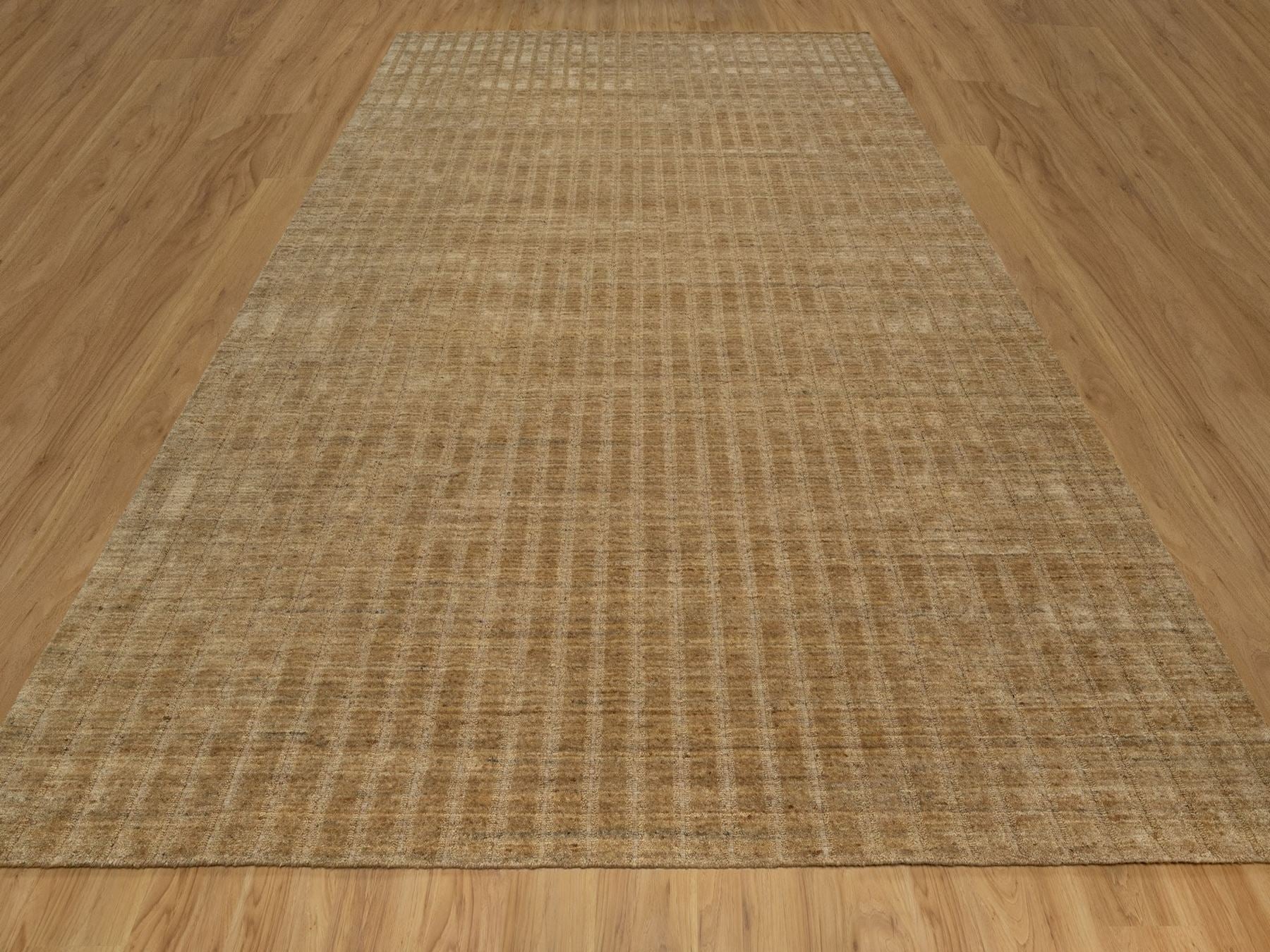 Brown 9'11" x 14'0" Modern and Contemporary Handloom Wool Rug - Sku: O092192